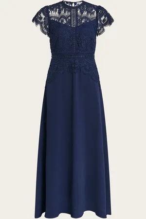 Monsoon Monica Lace Midi Dress AU 12