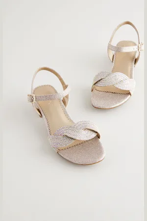Next Ivory Glitter Heeled Sandals AU 6 (EU 39)