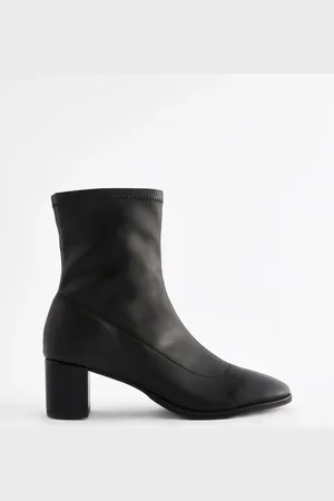 Next Black Extra Wide Fit Forever Comfort Ankle Sock Boots AU 7 XW (EU 38)