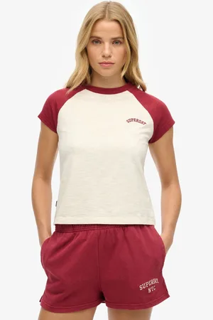 Superdry White Essential Logo Slim Fit Raglan T-Shirt AU 16