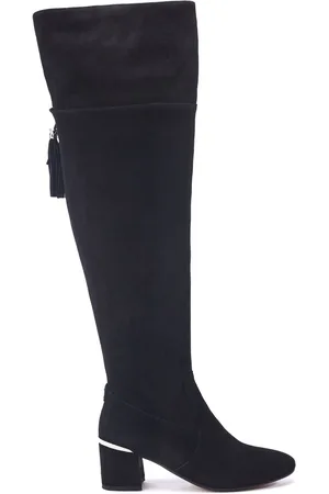 Moda In Pelle Retta Over The Knee Black Boots With Tassle Detail AU 6 (EU 37)