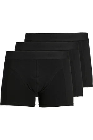 JACK & JONES Dark Black Logo 100% Cotton Boxers 3 Pack XL
