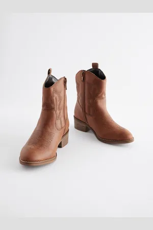 Next Tan Brown Western Cowboy Ankle Boots AU 7 (EU 41)