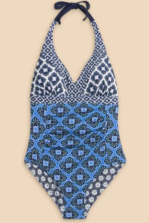 White Stuff Blue Sunshine Reversible Swimsuit AU 16