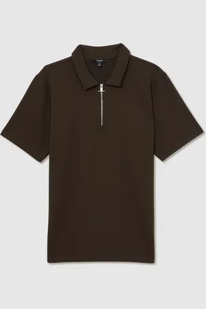 Reiss Albany Textured Half-Zip Polo Shirt XS