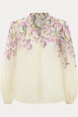 Phase Eight Pink Gisela Floral Blouse AU 14