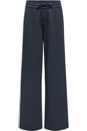 ONLY Blue Side Stripe Wide Leg Soft Joggers AU 16