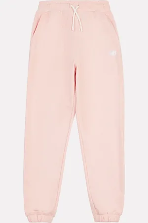New Balance Pink Kids French Terry Small Logo Joggers 8
