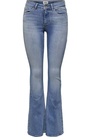 ONLY Blue Blush Mid Waist Flared Jeans With Super Stretch XS Reg