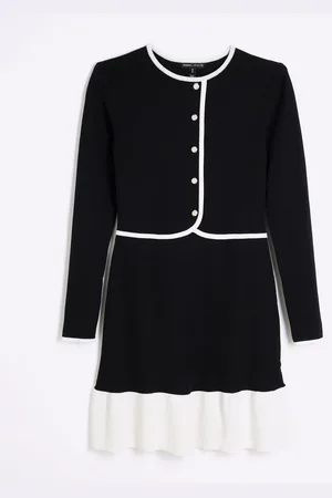River Island Button Through Skater Dress AU 14