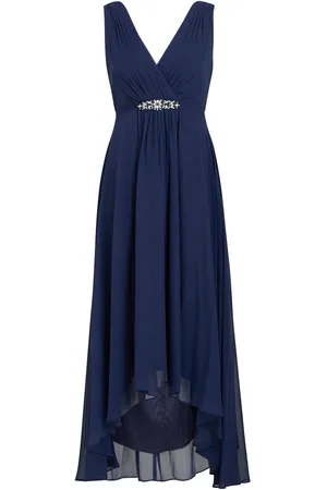 Gina Bacconi Pandora Wrap Effect Hi-Lo Dress AU 22