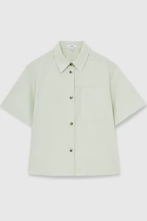 Reiss Jordan Cotton Short-Sleeve Shirt AU 12