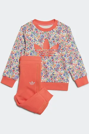 adidas White Blue Floral Liberty London Crew Tracksuit 3