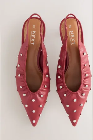 Next Forever Comfort Point Toe Stud Detail Slingback Low Heels AU 7.5 (EU 38.5)