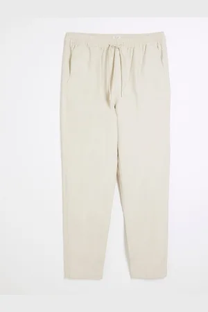 River Island Cream 100% Cotton Pull on Trousers