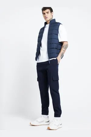 River Island Blue Quilted Gilet M