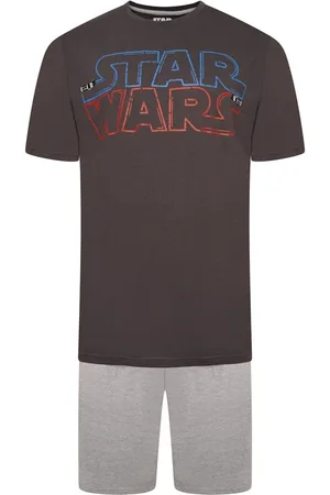 Brand Threads Grey Mens Star Wars 100% Cotton Short Pyjamas Set M