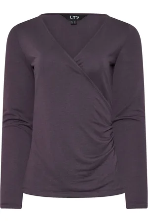 Long Tall Sally Purple Premium Long Sleeve Wrap Top AU 14 Tall