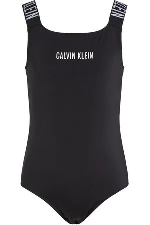 Calvin Klein Black Girls Red Scoop Back One Piece Swimsuit 12