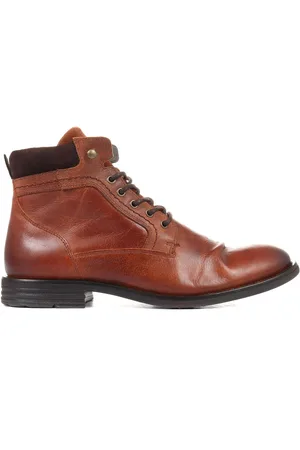 JONES BOOTMAKER Mens Brown Docklands Leather Lace-Up Boots AU 9 (EU 43)