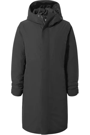 Tog 24 Black Reiner Womens Waterproof Parka Washed Hooded Coat AU 12