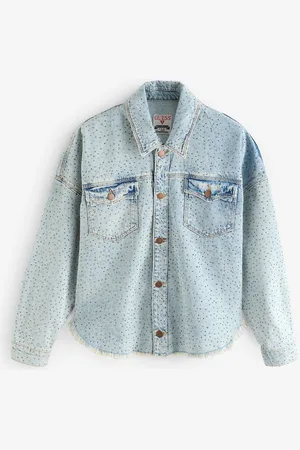 Guess Diamante Western White Shacket XL