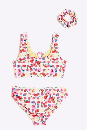 River Island Orange Girls Gingham Fruit Bikini 7