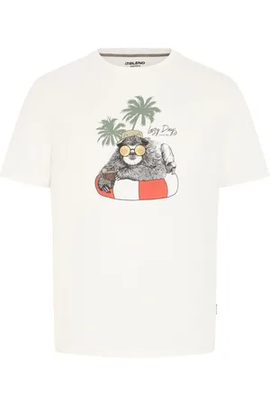 Blend Off White Owl Print Short Sleeve 100% Cotton T-Shirt xxxlarge