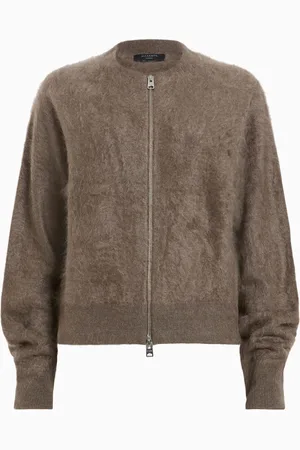AllSaints AllSaints Brown Rebel Zip Cardigan L