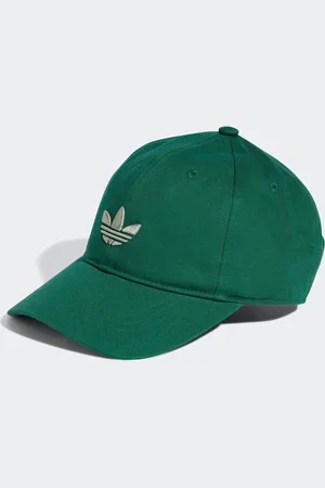 adidas Green Adicolour Classic Trefoil 100% Cotton Baseball Cap onesize