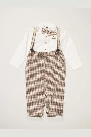 Little Gent Bow Tie Mock 100% Cotton Shirt and Trousers with Braces Outfit Set 2 Years (92cm)
