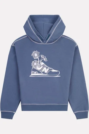 New Balance Blue Girls Floral Sneaker Hoodie 12