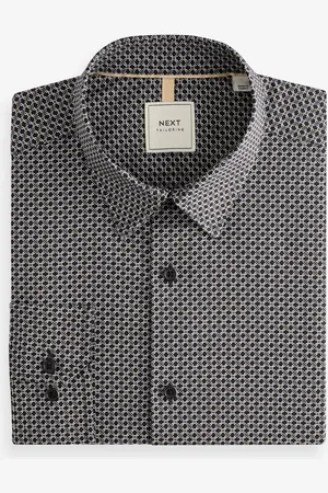 Next Print Regular Fit 100% Cotton Single Cuff Formal Shirt 3XL