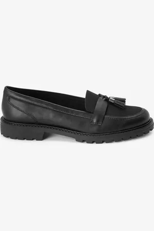 Next Standard/Wide Fit Forever Comfort Tassel Detail Cleated Chunky Loafer Shoes AU 8 (EU 39)