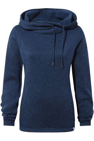 Tog 24 Blue Womens Acer Knitlook Fleece Hoodie AU 20