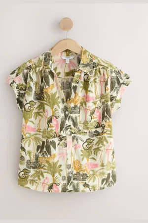 Next Short Sleeve Shirt with Linen AU 16