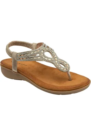 Dunlop Gold Tear-Drop Sandals eu41uk7