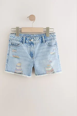 Next 100% Cotton Frayed Edge Distressed Shorts (3-16yrs) 13 Years (158cm)