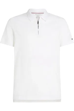 Tommy Hilfiger Performance Zip Short Sleeve 100% Cotton Polo Shirt L