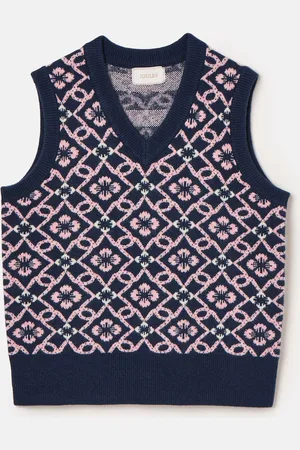 Joules Meredith Navy Blue V-Neck Knitted Vest M