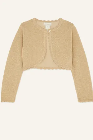 Monsoon Gold Baby Niamh 100% Cotton Cardigan 1.5