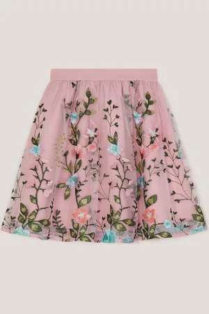 Monsoon Heather Floral Embroidered Tulle Skirt 14