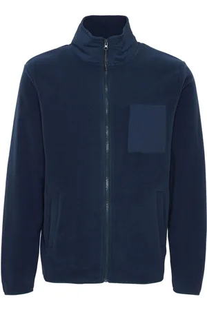 Blend Blue Zip Through Funnel Neck Fleece M