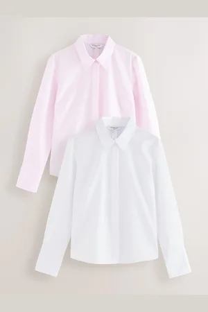 Next Fitted Collared Long Sleeve Shirts 2 Pack 14