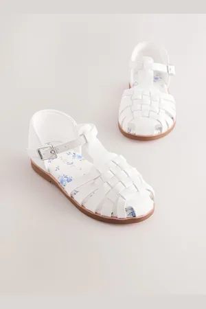 Next White Wide Fit (G) Fisherman Occasion Sandals AU 9 (EU 26.5)