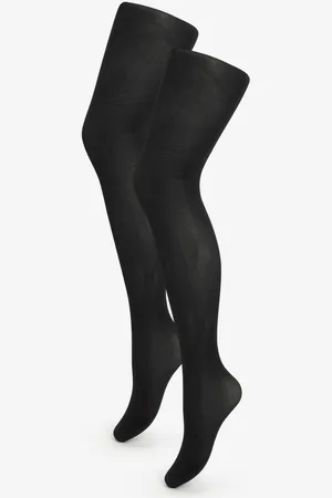 Pretty Polly 2 Pack Black 120 Denier Opaques 3D Shine Tights XL