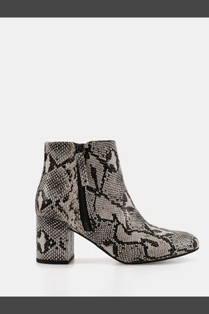 Novo Animal Wide Fit Davion Zip Block Heel Ankle Boots AU 5 (EU 36)