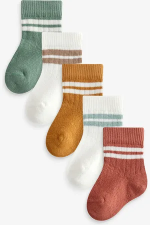 Next Brown Baby Socks 5 Pack (0mths-2yrs) 3