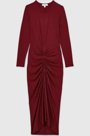 Reiss Ginny Ruched Jersey Midi Dress AU 18