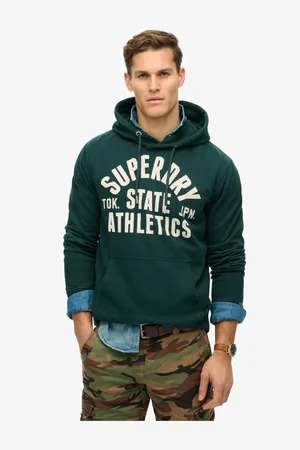 Superdry Dark Pine Green Athletic Essential Loose Fit Hoodie M
